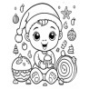 Coloriage bébé Noel  Coloring page Baby Santa Claus Christmas