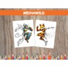 COLORIAGE ROBOT ANIMAUX SAUVAGES singe renard