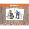 COLORIAGE ROBOT ANIMAUX SAUVAGES tigre loup