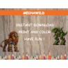 COLORIAGE ROBOT ANIMAUX SAUVAGES téléchargez, imprimez et coloriez !