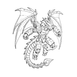 COLORIAGE ROBOT ANIMAUX SAUVAGES dragon