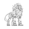 COLORIAGE ROBOT ANIMAUX SAUVAGES lion