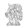 COLORIAGE ROBOT ANIMAUX SAUVAGES rhinocéros