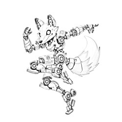 COLORIAGE ROBOT ANIMAUX SAUVAGES renard