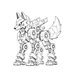 COLORIAGE ROBOT ANIMAUX SAUVAGES loup