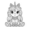 Coloriage LICORNE BELLE POUR TOUJOURS