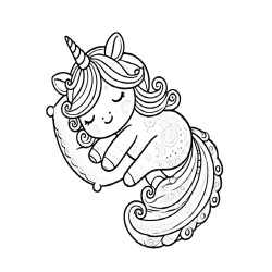 Coloriage LICORNE BELLE POUR TOUJOURS