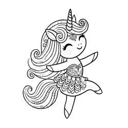 Coloriage LICORNE BELLE POUR TOUJOURS