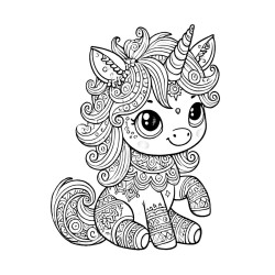 Coloriage LICORNE BELLE POUR TOUJOURS