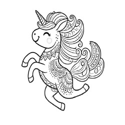 Coloriage LICORNE BELLE POUR TOUJOURS