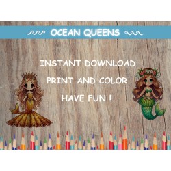 Coloriage PRINCESSE SIRÈNE téléchargez, imprimez et coloriez !