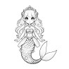 Coloriage PRINCESSE SIRÈNE