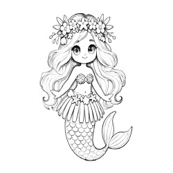 Coloriage PRINCESSE SIRÈNE