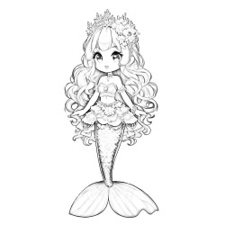 Coloriage PRINCESSE SIRÈNE