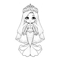 Coloriage PRINCESSE SIRÈNE
