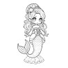 Coloriage PRINCESSE SIRÈNE