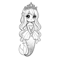 Coloriage PRINCESSE SIRÈNE