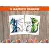 Coloriage DRAGONS MAJESTUEUX