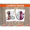 Coloriage DRAGONS MAJESTUEUX