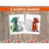 Coloriage DRAGONS MAJESTUEUX