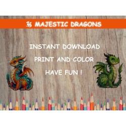 Coloriage DRAGONS MAJESTUEUX  téléchargez, imprimez et coloriez !