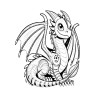 Coloriage DRAGONS MAJESTUEUX