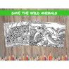 Coloriage animaux sauvages Léopard Tortue de mer