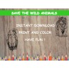 Coloriage animaux sauvages DOWNLOAD PRINT COLOR