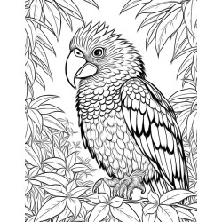 Coloriage animaux sauvages Perroquet