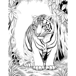 Coloriage animaux sauvages Tigre