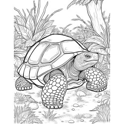 Coloriage animaux sauvages Tortue Galapagos