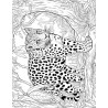 Coloriage animaux sauvages Léopard Guépard
