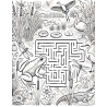 Coloriage labyrinthe Grenouille