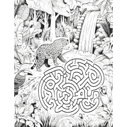 Coloriage labyrinthe Guépard