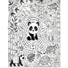 Coloriage labyrinthe Panda