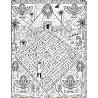 Coloriage labyrinthe Archéologue Pyramide