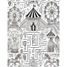 Coloriage labyrinthe Cirque Carrousel Grande roue