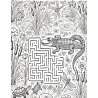 Coloriage labyrinthe Crocodile