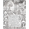Coloriage labyrinthe Fée Forêt enchantée