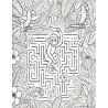 Coloriage labyrinthe Singe Jungle