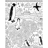 Coloriage labyrinthe Pingouin