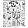 Coloriage labyrinthe Château Chevalier Princesse