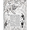 Coloriage labyrinthe Paresseux Toucan