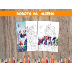 Coloriage Robots Extraterrestres