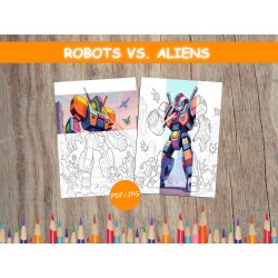 Coloriage Robots Extraterrestres