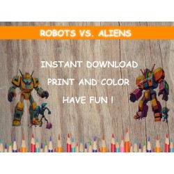 Coloriage Robots Extraterrestres