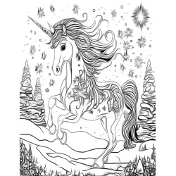 Coloriage licorne