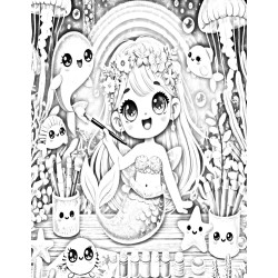 Coloriage Sirène