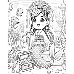 Coloriage Sirène