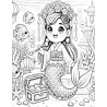 Coloriage Sirène